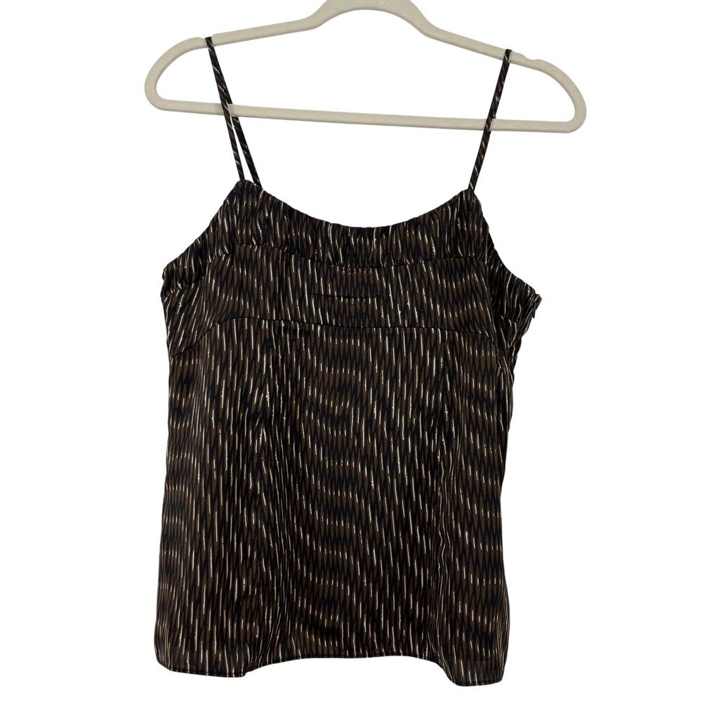 Banana Republic Size 10 / M Womens Brown Ikat Print Camisole Y2K Tank Top‎